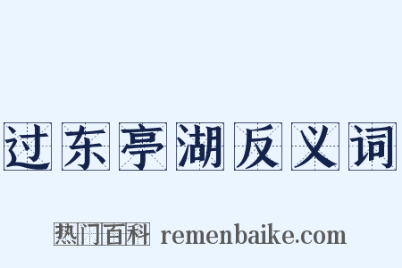 过东亭湖反义词是什么意思的图片